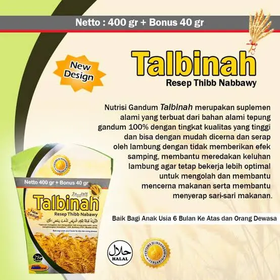 Tepung Gandum Talbinah Resep Thibb Nabawy Mengatasi Gangguan Lambung Maag 0