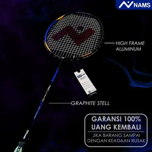 RAKET BADMINTON NAMS FIRST MAIN PRODUK ASLI INDONESIA DARK BLUE