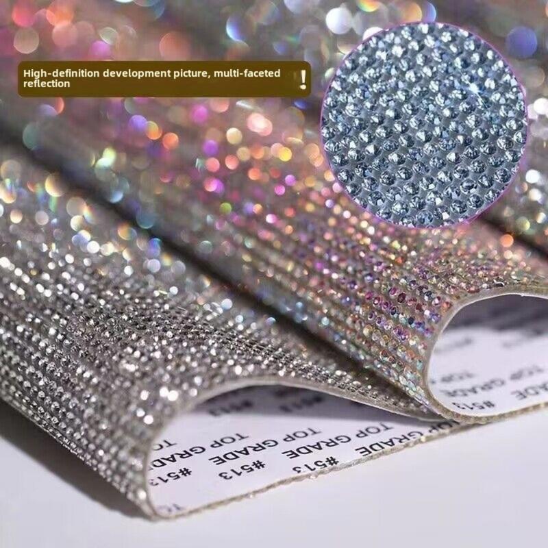 Car Rhinestone Stickers, Crystal Sparkling Diamond Stickers, DIY Diamond Back Adhesive, Cross-border Self-adhesive, Hot Selling Rhinestone Accessories 2