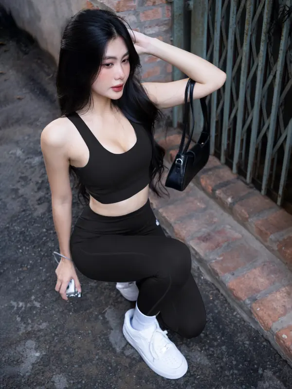 Áo bra tập gym yoga nữ Fitme Flow dây đan chéo hỗ trợ luyện tập chống xệ Racer Back - BRRB 7