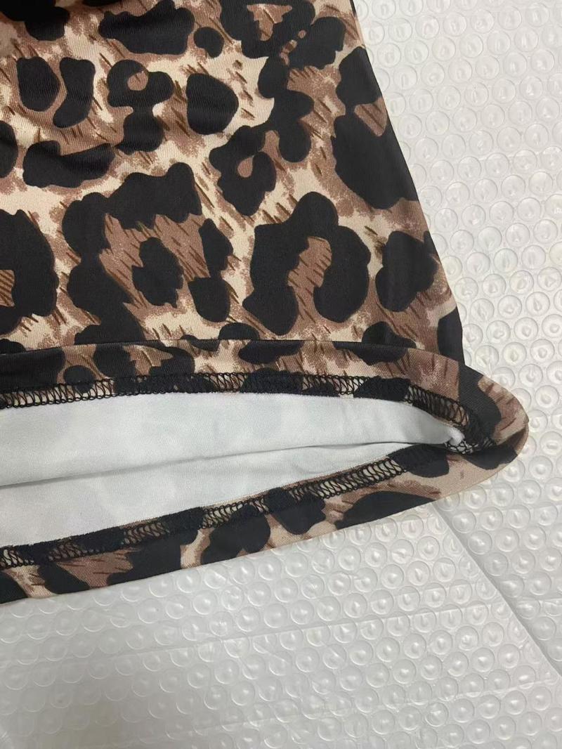 Product Introduction of Women's Leopard Print Mermaid Skirt, Elegant Fashion Casual Skirt for Daily Outdoor Wear, Women Bottoms for All Seasons 5