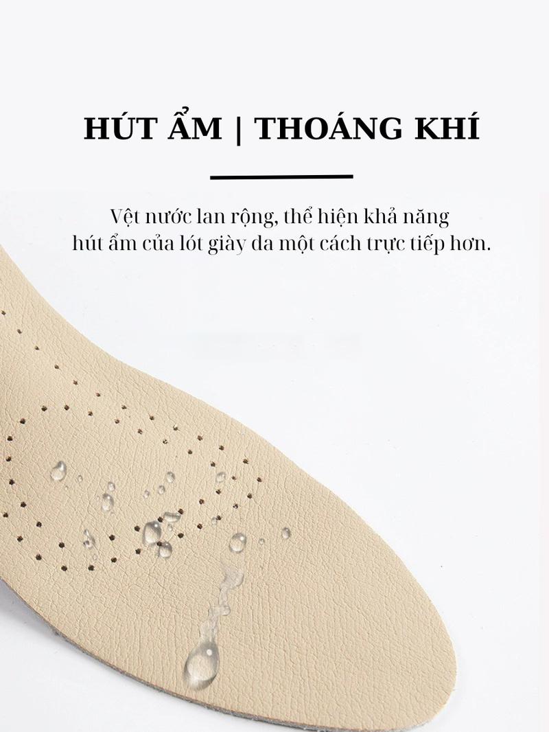 Product Introduction of Lót Giày Nữ Da Bò Thật MINSU M4030 Miếng Dán Lót Giày Cao Gót Bằng Da Bò Thấm Hút Mồ Hôi, Chống Trượt Dành Cho Nữ Leather 12
