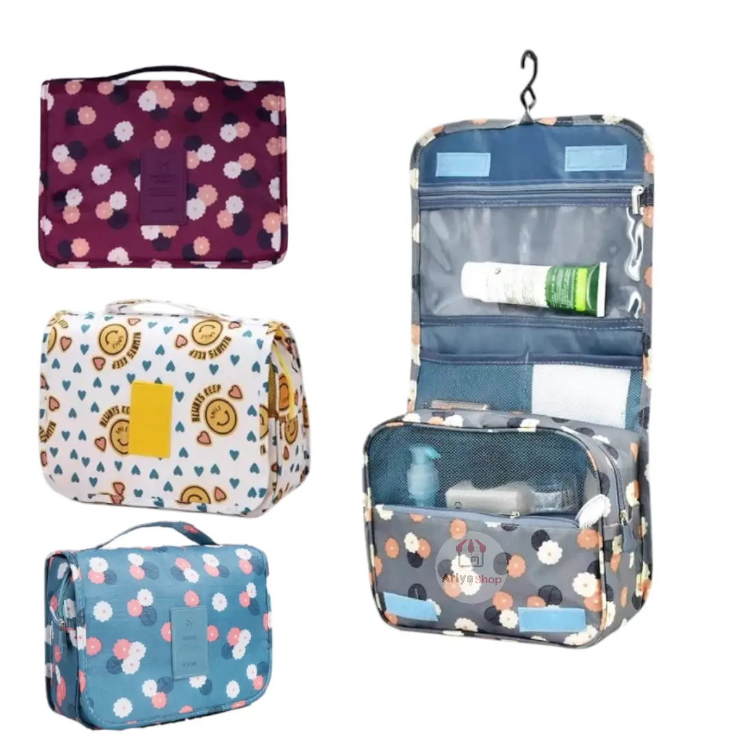 Large Women's Cosmetic Toiletry Bag Make Up Organizer Pouch COD - Eco-Friendly Folding Storage Bag for Travel