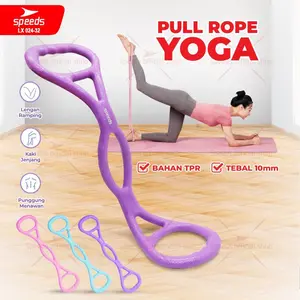 Pull Rope Yoga Tali Yoga Fitness Elastis Tebal 10mm Tali Stretching Gym Olaharaga 024-32