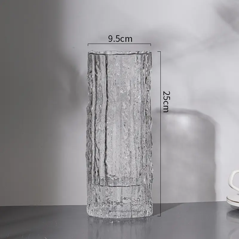 Bình Hoa Thủy Tinh Trụ Họa Tiết Nhà Gờ Cắm Hoa Trang Trí Lọ Hoa Decor Phòng Khách BTT23 M23 + Tặng Kèm Gói Dưỡng Hoa Tươi bình  hoa gốm  nhà bình  hoa bình  thuỷ bình  hoaxinh 5