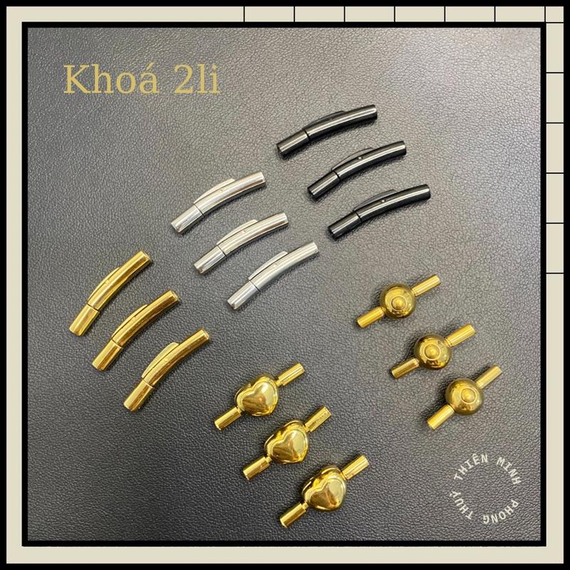 [SIÊU RẺ] Khoá titan cao cấp dùng làm vòng tay, vòng cổ dây 2li-5li siêu bền(KHÔNG KÈM DÂY)- Phụ Kiện Móc Khóa dùng gắn Dây Chuyền và vòng tay 3