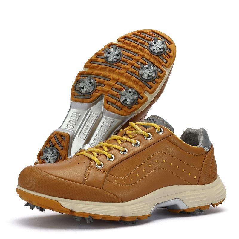 Product Introduction of Foreign Trade Low-Top Men's Golf Waterproof Sneakers Non-Slip plus Size with Studs Golf Sports Leisure Training Shoes Men's Xz25036 19