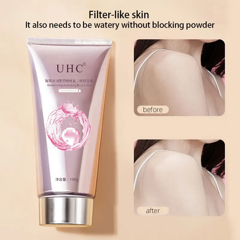Sữa Kem Dưỡng Da Thể Trang Điểm Trơn, UHC, Kem Nâng Tông, Trang Điểm Sneaky, Lung Linh Cơ Thể, Dưỡng Ẩm, Làm Đẹp Da, 100g 3