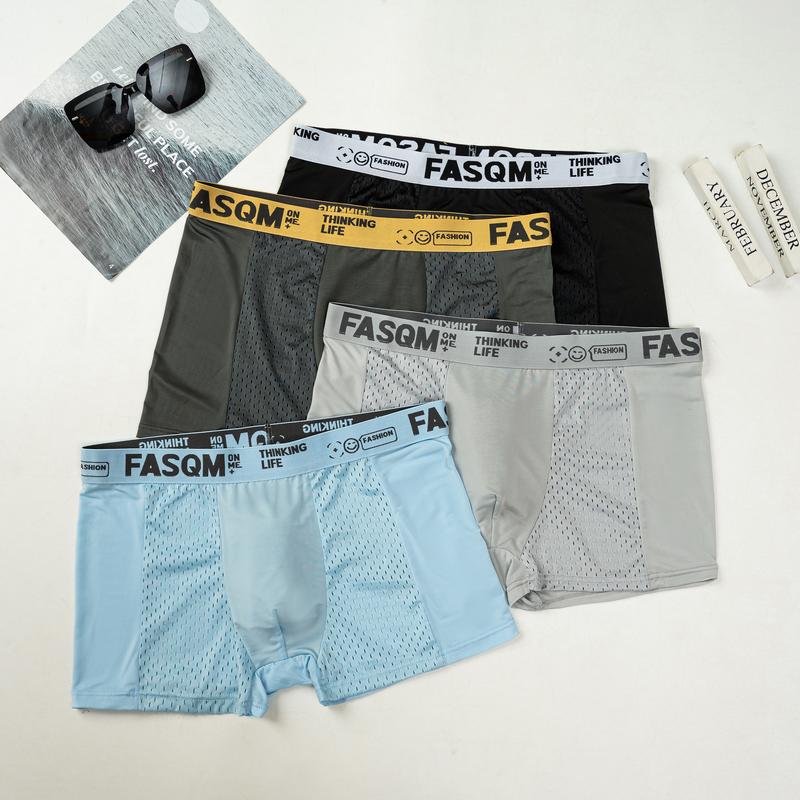Product Introduction of Sét 4 quần sịp nam thun lạnh thông hơi nano kháng khuẩn, mềm mát  Quần Boxer quần lót Menswear  TK-02 quần  sịp 2