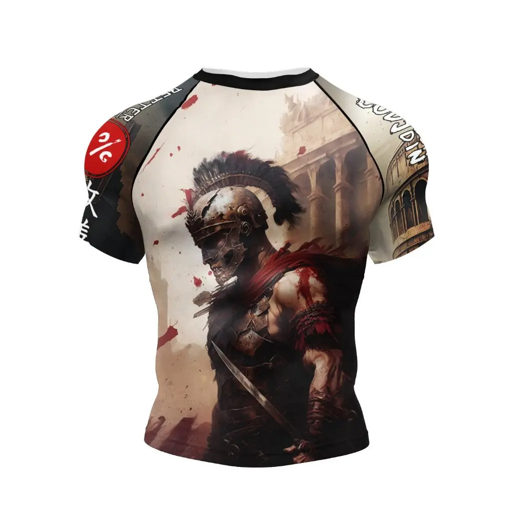Áo bó tay ngắn Rashguard tập luyện BJJ MMA và bơi lội 052