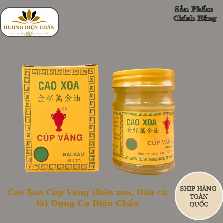 Cao Xoa Cúp Vàng (Dầu xoa, Dầu cù là) Dụng Cụ Diện Chẩn