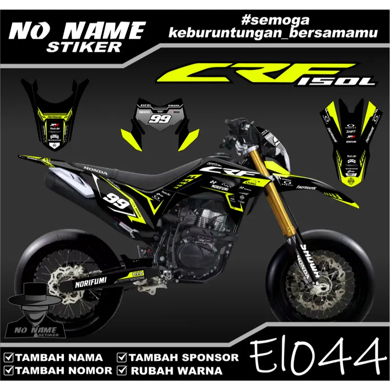 Sticker Setiker Stiker Decal CRF 150 L- (El044) Minimalis Fullbody-Dekal CRF 150 L Trail Supermoto 8