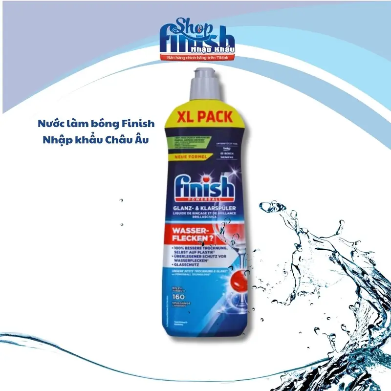 Nước làm bóng Finish 800ml XL PACK Dùng cho máy rửa bát - ĐỨC 0