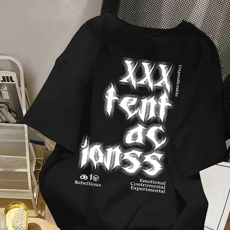 Kaos Distro Unisex Vintage Oversize | Xtentacionss Retro | Black Letter 100% katun 0