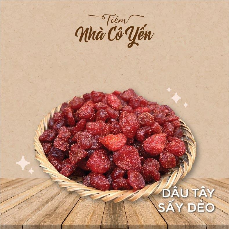 Tiệm Nhà Cô Yến Dâu Tây Sấy Dẻo 250g-500g