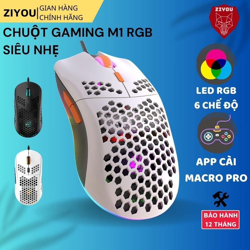 Chuột Máy Tính Gaming Ziyou M1 Led Rgb Phiên Bản Cao Cấp 2025, Chuột Nhạy 3200 DPI, Tương Thích Máy Tính, Laptop