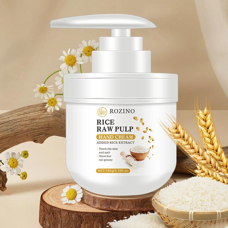 Product Introduction of Rice Raw Pulp Extract Hand Cream, Moisturizing & Soothing Skin Care Cream for Women & Men, Hand Care Product, Christmas Gift 17