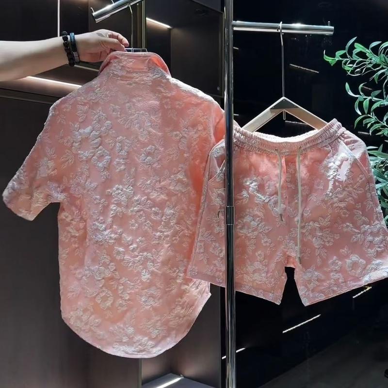 Product Introduction of Bộ Đồ Ngắn Áo Sơ Mi Và Quần Đùi, Bộ Sưu Tập Mùa Hè Mới Của Người, Mỏng Và Dập Nổi, ngắn Tay Nam, Hợp Xu hướng, Ruan Đẹp Trai Và Dáng Rộng, Thích Hợp Cho Bộ Sưu Tập 712 13