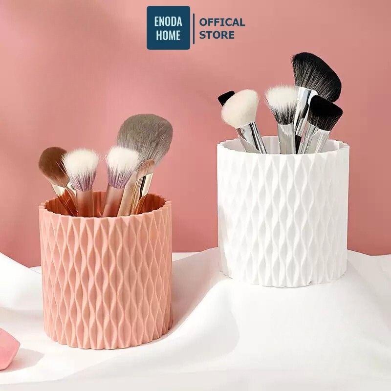  Hộp Đựng Cọ Trang Điểm Xoay Tròn Ống Đựng Mỹ Phẩm Đồ Makeup Để Bàn R015 