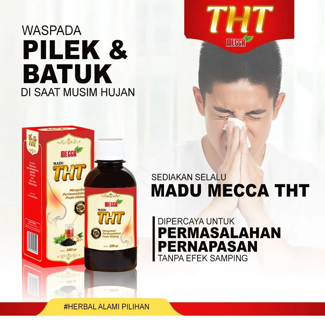Mecca - Madu Mecca THT 280 gram atasi sinusitis, polip, Radang tenggorokan, Batuk, Pilek rhinitis, Dan masalah pernafasan lain nya