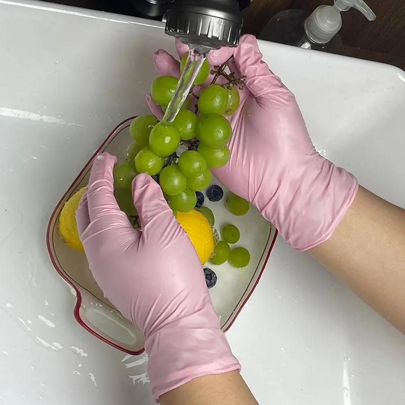 10/20pcs Sarung Tangan Lateks Sekali Pakai Bebas Bubuk Warna Pink Sarung Tangan Nitril Untuk Kebersihan Rumah Tangga Salon Kecantikan Kerja Dapur 10/20pcs Sarung Tangan Lateks Sekali Pakai Bebas Bubuk Warna Pink Sarung Tangan Nitril Untuk Kebersihan Rumah Tangga Salon Kecantikan Kerja Dapur