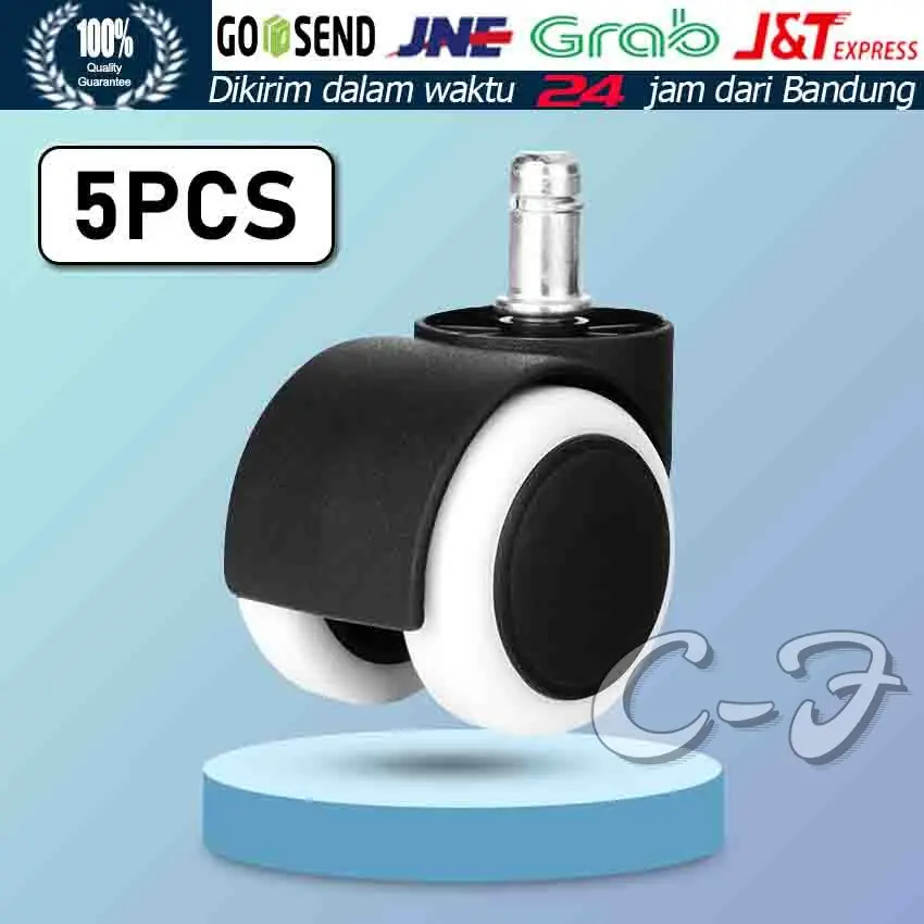 5PCS Heavy duty roda kursi kantor Roda kursi kerja 5 buah Roda kursi ...