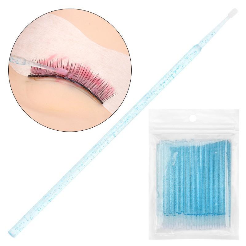 Product Introduction of 100PCS/pack Eyelash Extension Cleaning Cotton Swabs Lash Lift Glue Remover Applicators Makeup Brushes Lashes Perming Tools 4