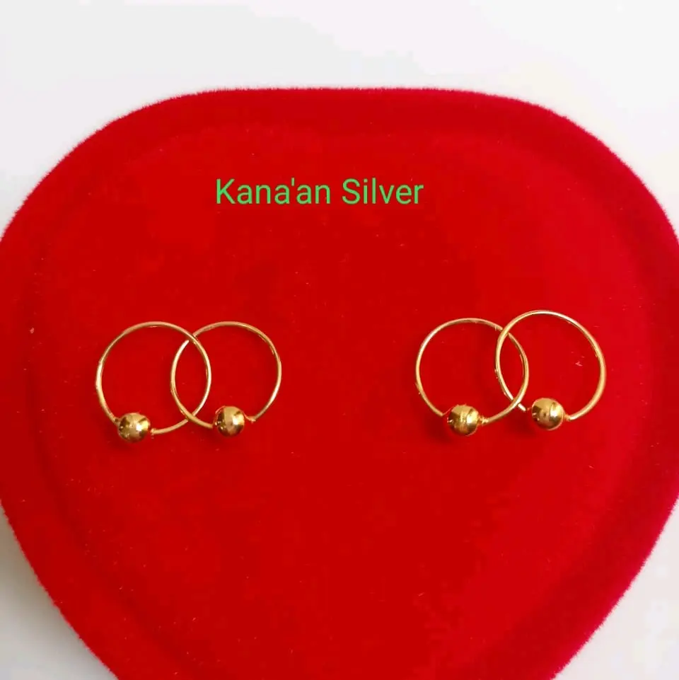 Anting Ring Pentol bayi anak  Anting Perempuan harian tanaman