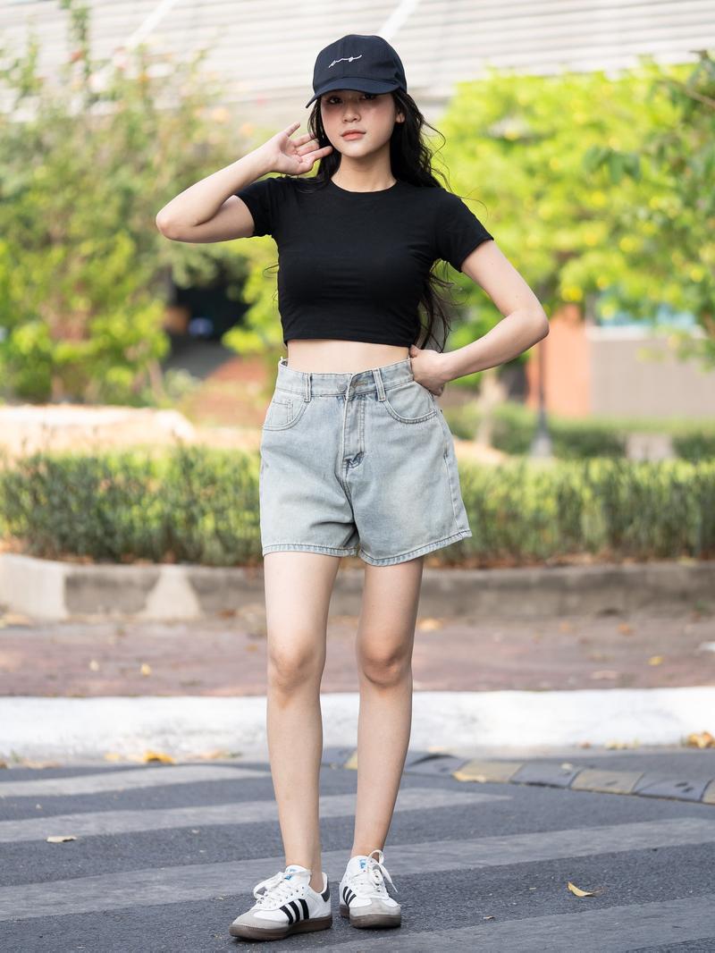 Product Introduction of ( S - 01 ) Quần  Short Jean, Lưng Cao Chất Vải Cotton Mịn Đủ Size ( S - XXL) Nữ Women Pants 21