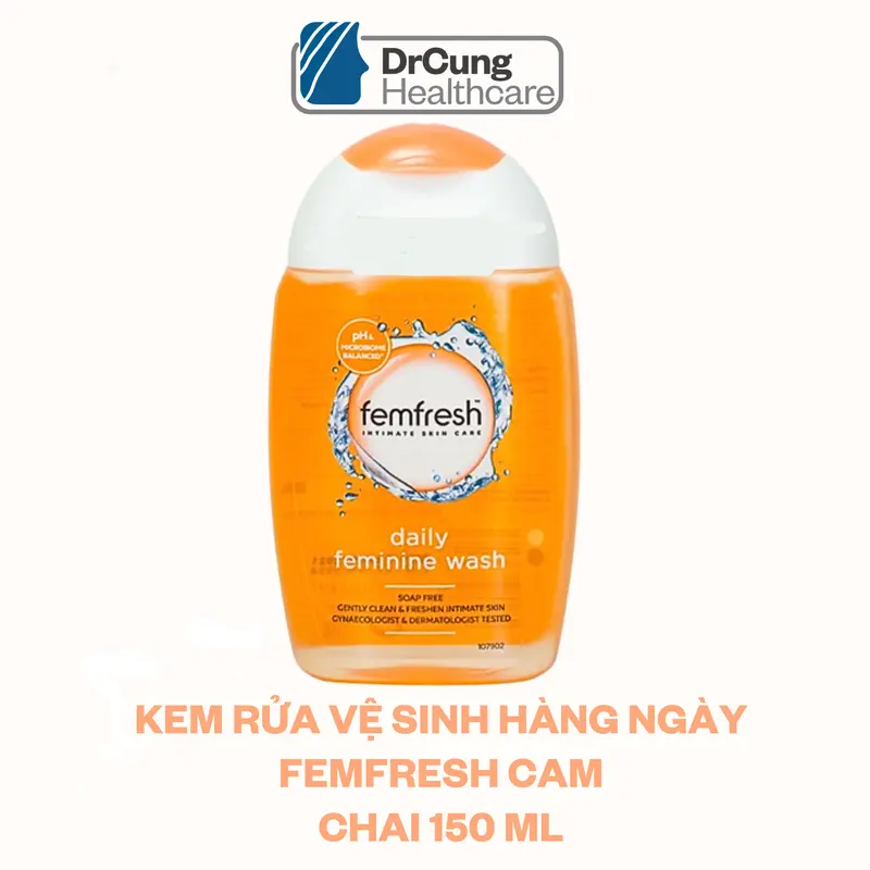 ID1 BÉ FEMFRESH MÀU CAM CHAI 150 ML Nước rửa vệ sinh hàng ngày cho người lớn Hàng chính hãng có tem phụ 2
