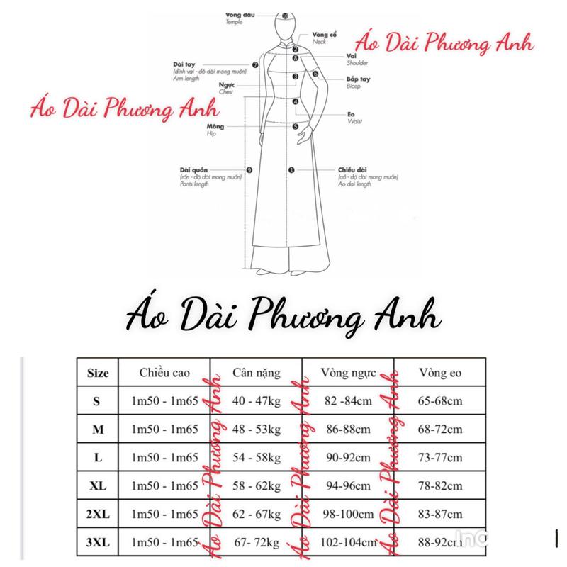 Áo dài lụa in 3D hoạ tiết hoa sen, mềm mịn, co dãn, không nhăn - Áo Dài Phương Anh 8