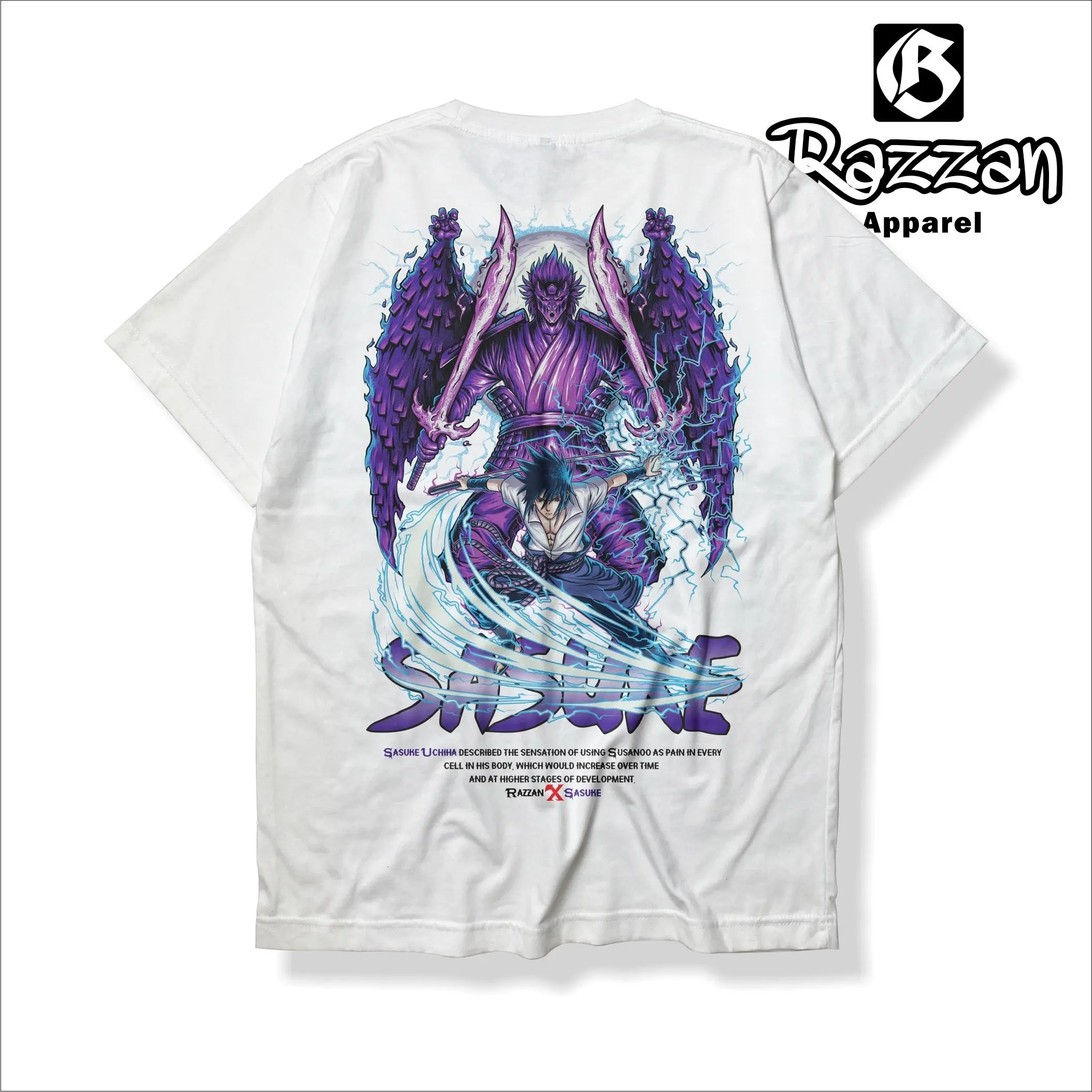 Razzan T-shirt kaos Sasuke perfect susanoo V2 Special anime naruto