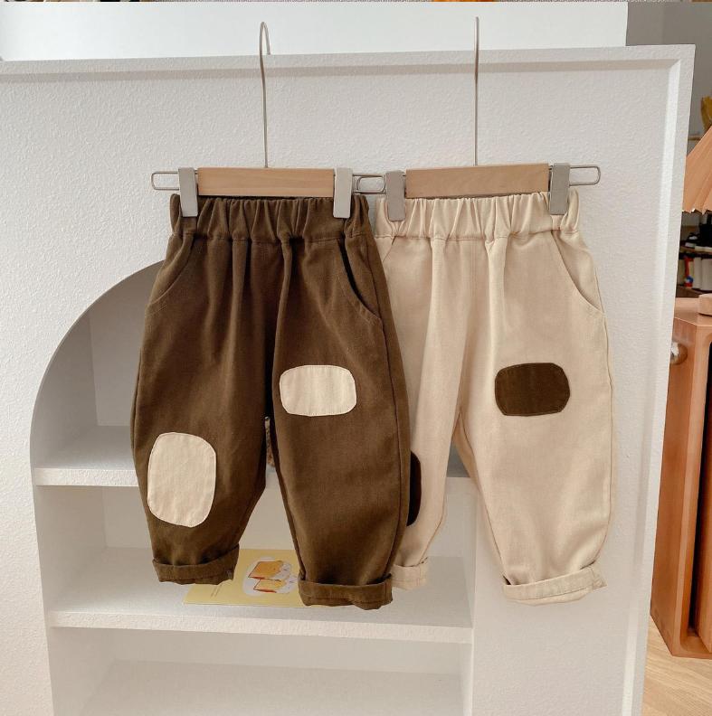 [TingTing Baby] (10-22kg) KKD01 - Quần KaKi Vá cách điệu phong cách Hàn Quốc cho bé mặc đi học, đi chơi cá tính chất liệu kaki mềm mại, thoải mái quần trai 1