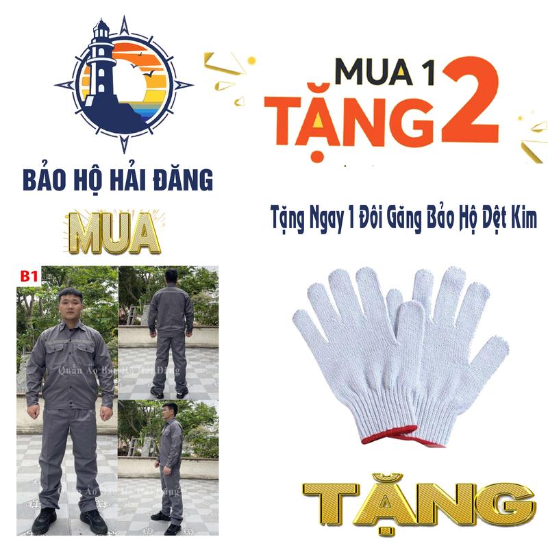 Quần áo bảo hộ , Bộ BH Lao Động, Đồng Phục Bảo Hộ Cao Cấp B1 [ may kĩ, vải KaKi 2.1 dày vừa độ ] 0