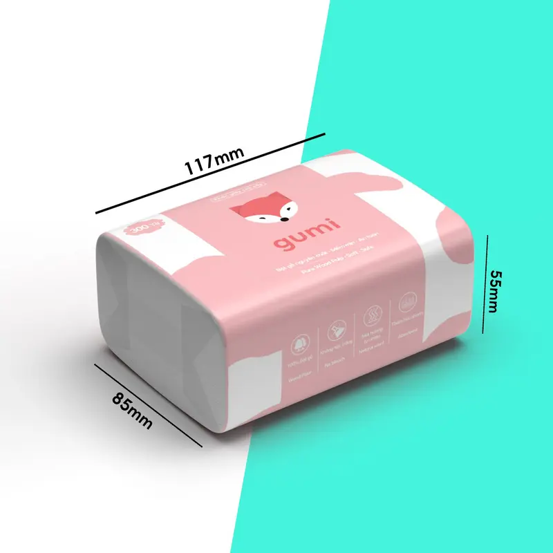 Thùng 42 gói giấy ăn cao cấp Gumi 3 lớp / 4 lớp mềm mịn, tiện lợi Khăn Giấy để Phòng Khách 3