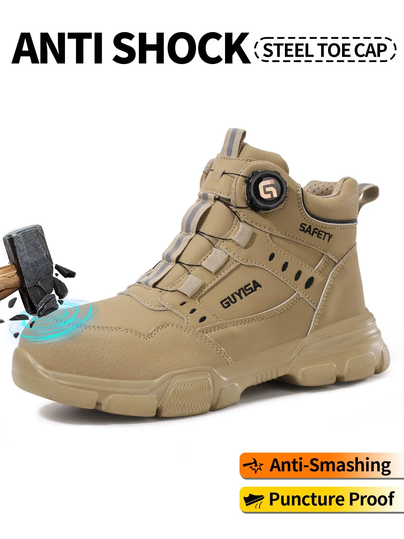 Men's Letters Print Lace Up Low Top Safety Shoes, Casual Comfortable Breathable Anti-smashing Anti-puncture Work Shoes, Fashionable Shoes for Daily Wear