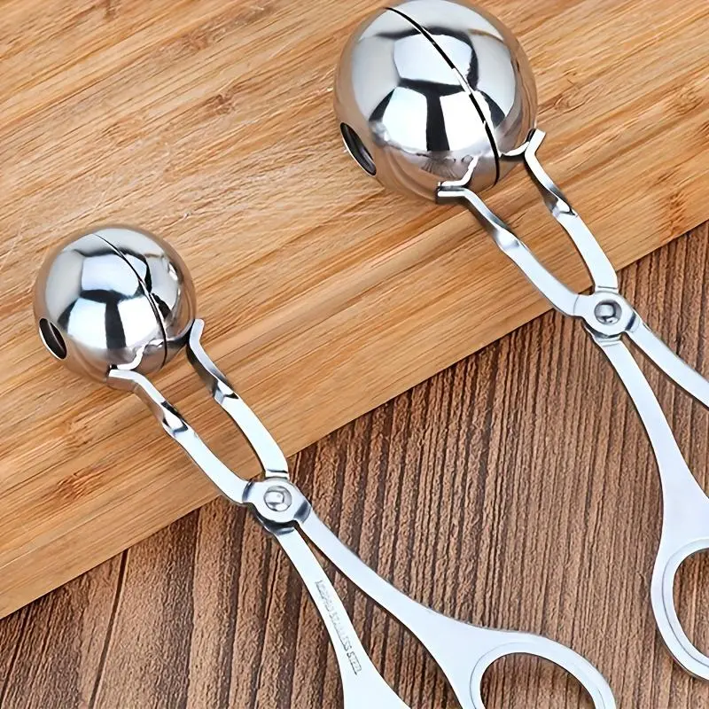 Stainless Steel Meat Ball Maker, 2 Counts Meat Ball Maker Tool, Kitchen Utensils & Gadgets for Home Barbecue Restaurant Picnic 3