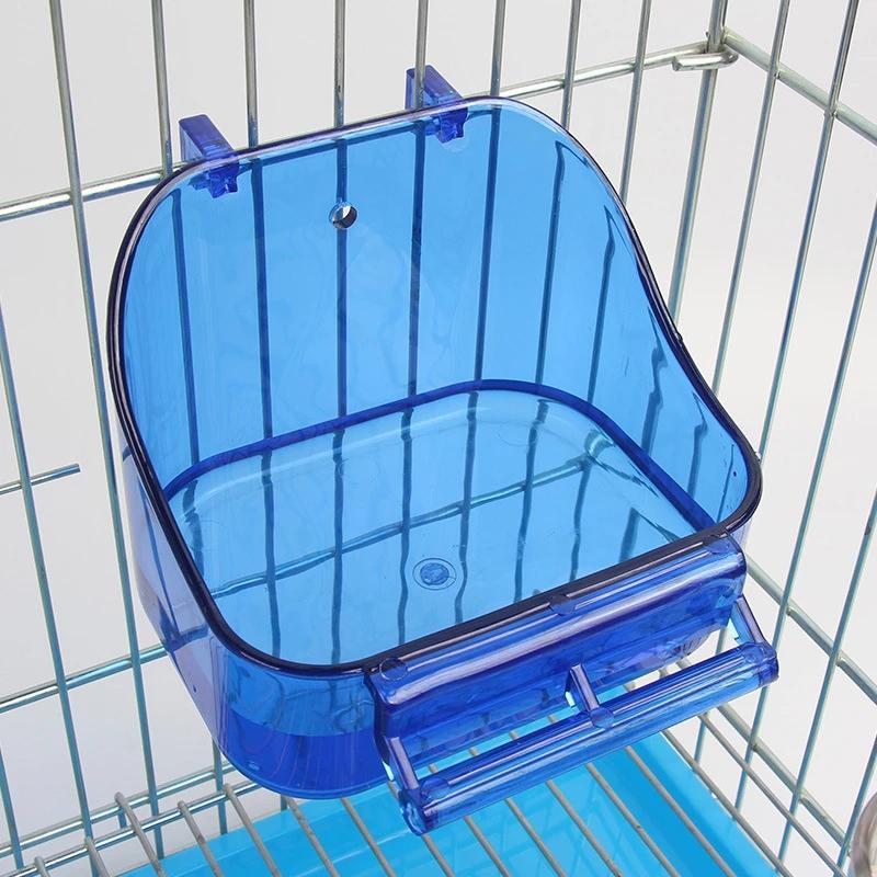 Plastic Bird Bowl Hanging On The Cage Parrots Pigeon Feeder Hamster Bowl Water Cup With Hook Small Pet Bath Tub Pet Supplies 5