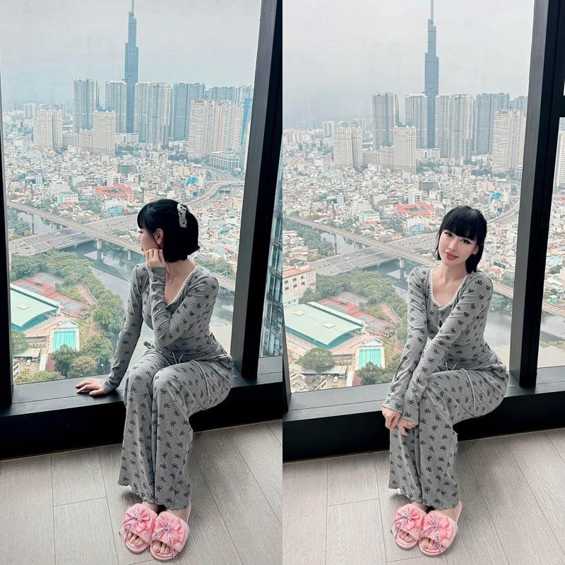 Set đồ thun pijama hoạ tiết xinh xắn 6