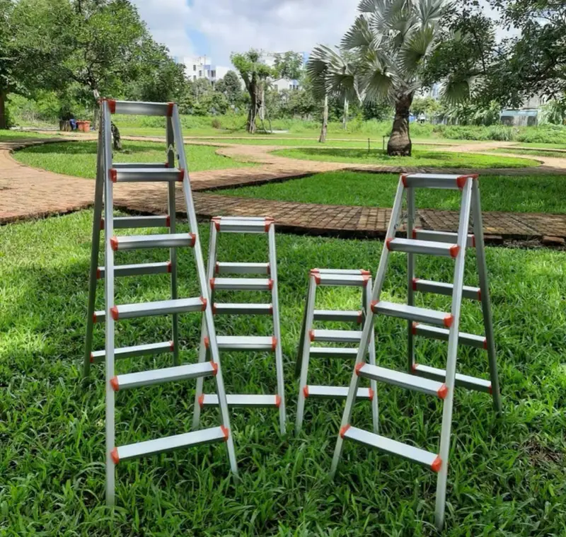 Thang Nhôm Chữ A bậc bằng NAKATA - Đủ Kích Thước (3 bậc-6 bậc) , trọng tải 150kg 1