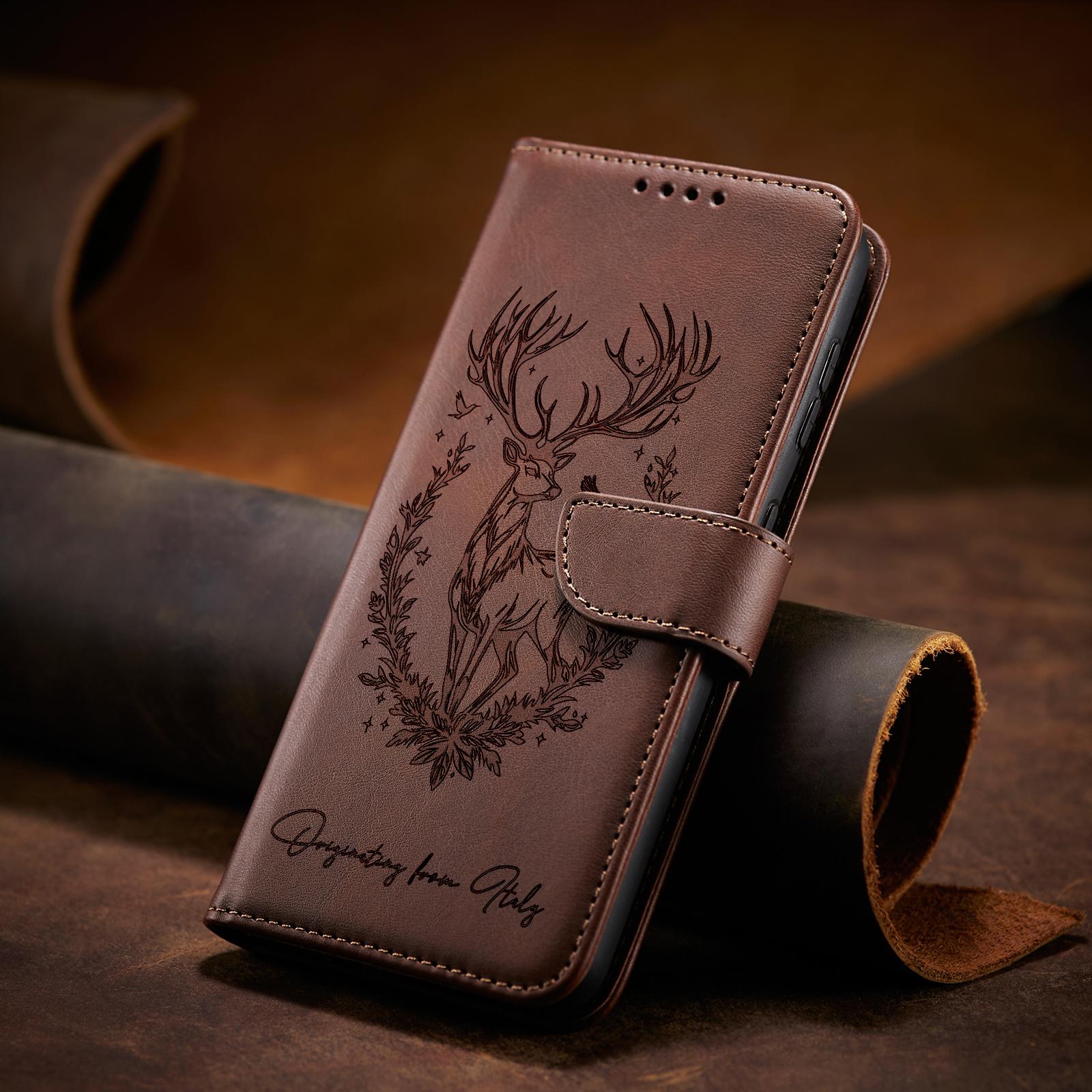 เคสฝาพับ, สำหรับ Vivo Y04, Y03, Y03T, Y29S, Y29, ทำจากหนัง PU, พร้อมกระเป๋าสตางค์, ที่วางขาตั้ง, สาย