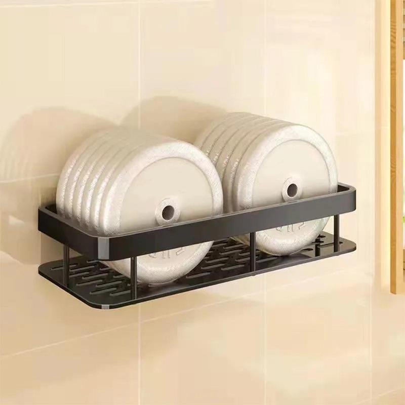 Giá Để Đồ Đa Năng, Treo Tường, Không Cần Đục Lỗ, Làm Bằng Nhôm, Thiết Kế Khoét Lỗ Thích Hợp Cho Bồn Rửa Trong Phòng Tắm, Với Chức Năng Lưu Trữ 4