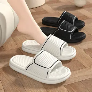 Inaso Sendal Cewe Wanita Karet Jelly Slop Kekinian Sandal Flat Empuk Elastis Pria Slide Kasual Selop Anti Slip HSN195
