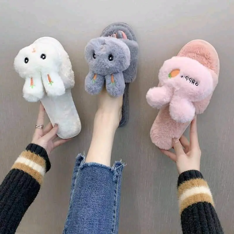 dép lông mang trong nhà hình thỏ