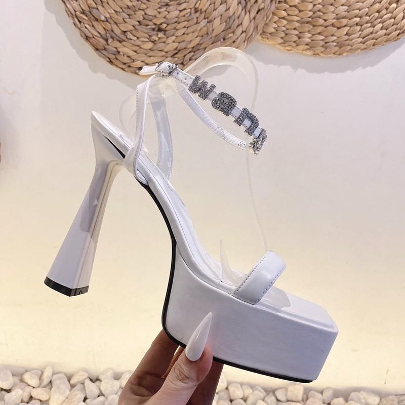 Product Introduction of Dép sandal quai  mảnh khóa cổ chân chữ WUANG đá cao 12CM FROM CHUẨN dépkẹp đínhđá dépchobầu điđámcưới dépquaihậu búpbê Jean 4