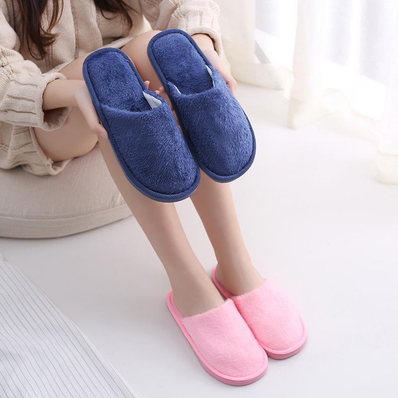 Dép bông mang trong nhà văn phòng nam nữ Siêu Rẻ Store Dép đi mùa đông cute chống trơn trượt giá rẻ ( KL10 ) Women 1