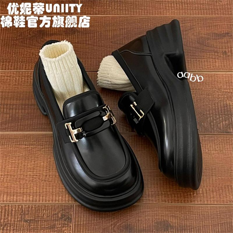 Giày Da, Phong Cách Anh Quốc Cổ Điển Cỡ Nhỏ Dành Cho Nữ, Hàng Mới Về Mùa Thu, Giày Lười Đế Mềm, Giày Cao Gót JK Nhật Bản, Thích Hợp Đi Lại 0