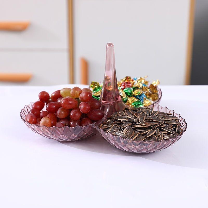 Product Introduction of Fruit Plate, 1 Count Snack Organizer, Fruit Tray, Household Candy Dish, Dry Fruit Box, Home Organizer for Living Room Coffee Table 17