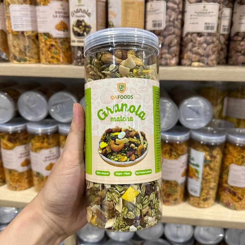 (HŨ BỰ 550g) Granola Siêu hạt 3 vị (Óc Chó, Hạnh Nhân, Điều, Bí xanh, Mác Ca...) - Ông chú Đồ ăn vặt