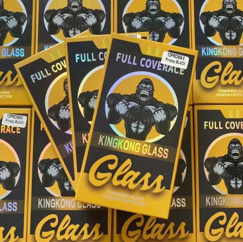 [Tặng 1 Kính] SET 5 Kính Cường Lực Tự Dán KINGKONG GLASS Chống Nhìn Trộm Có Khung Trợ Dán Full Màn Iphone 1